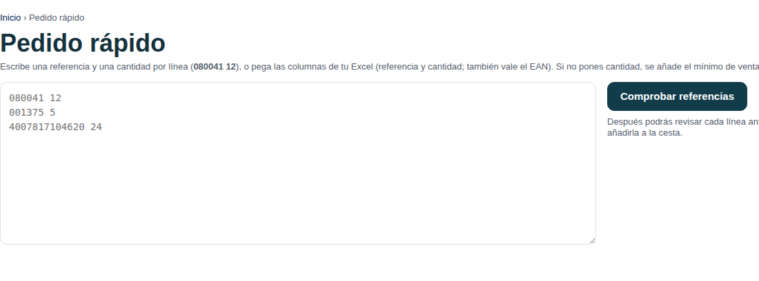 Pedido rápido