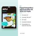 PAPEL FOTOGRÁFICO APLI EVERYDAY A4 180G 20 HOJAS - características principales