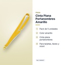 CINTA PLANA PORTANOMBRES AMARILLO  - características principales