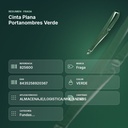 CINTA PLANA PORTANOMBRES VERDE  - resumen de atributos