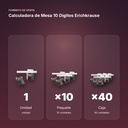 CALCULADORA DE MESA 10 DÍGITOS ERICHKRAUSE  - formato de venta: paquete de 10, caja de 40