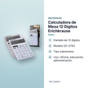 CALCULADORA DE MESA 12 DÍGITOS ERICHKRAUSE - características principales
