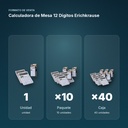CALCULADORA DE MESA 12 DÍGITOS ERICHKRAUSE - formato de venta: paquete de 10, caja de 40