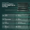 CANUTILLO DE PLÁSTICO OVALADO 28MM CAJA 50 UDS NEGRO - resumen de atributos