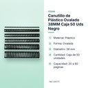 CANUTILLO DE PLÁSTICO OVALADO 38MM CAJA 50 UDS NEGRO - características principales