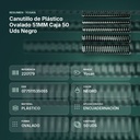 CANUTILLO DE PLÁSTICO OVALADO 51MM CAJA 50 UDS NEGRO - resumen de atributos