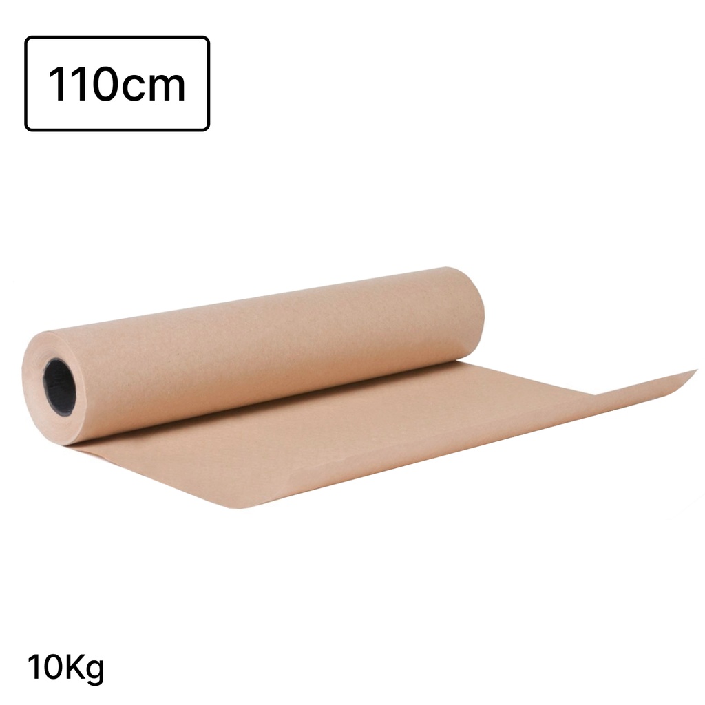 BOBINA DE PAPEL KRAFT MARRÓN 80 GR 1,10 M 10KG 