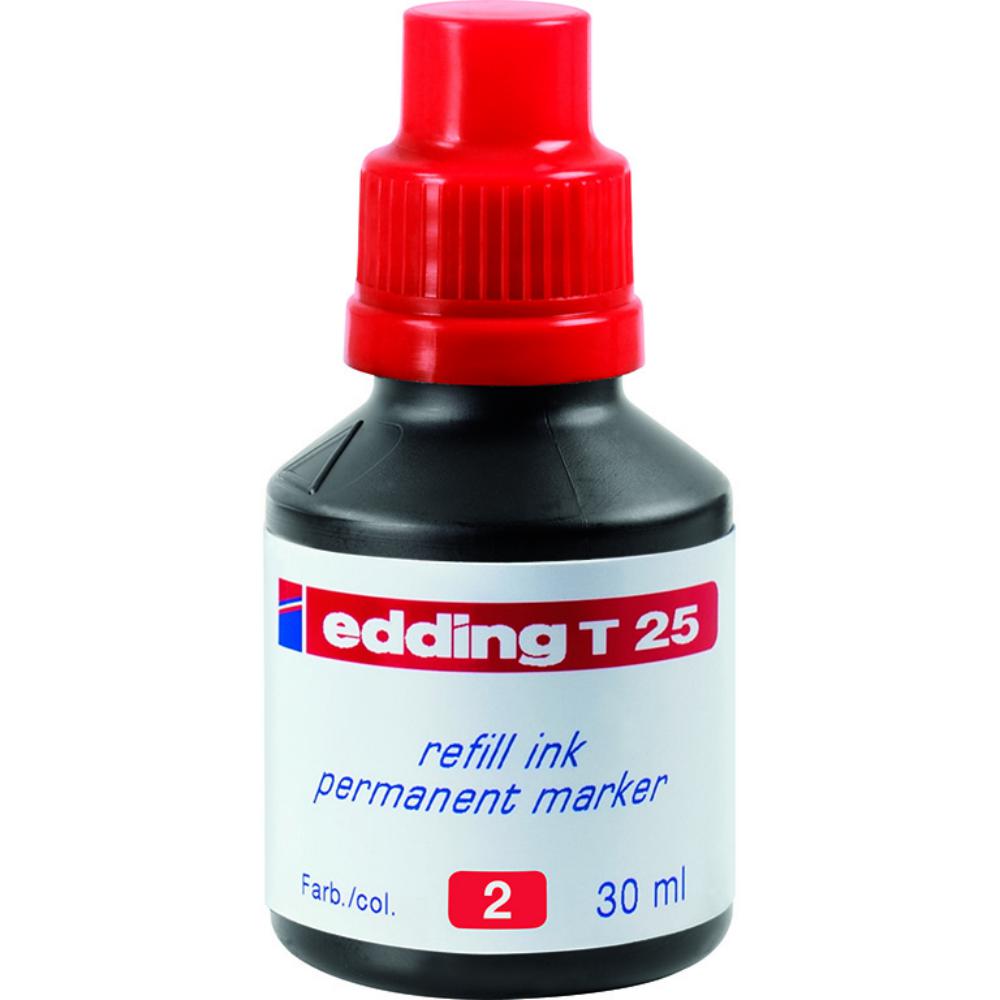 TINTA EDDING ROJA T-25 PARA ROTULADOR EDDING 25 ML