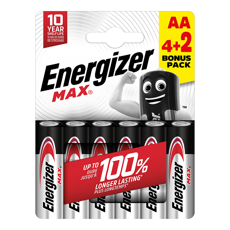 PILAS ENERGIZER MAX POWER LR06 AA 6 UNIDADES
