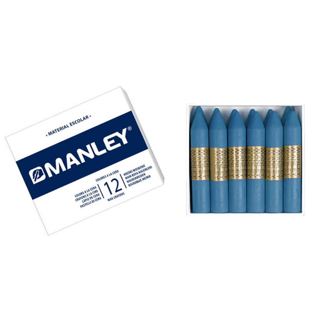 CERAS MANLEY Nº20 AZUL COBALTO ESTUCHE 12 UNICOLOR