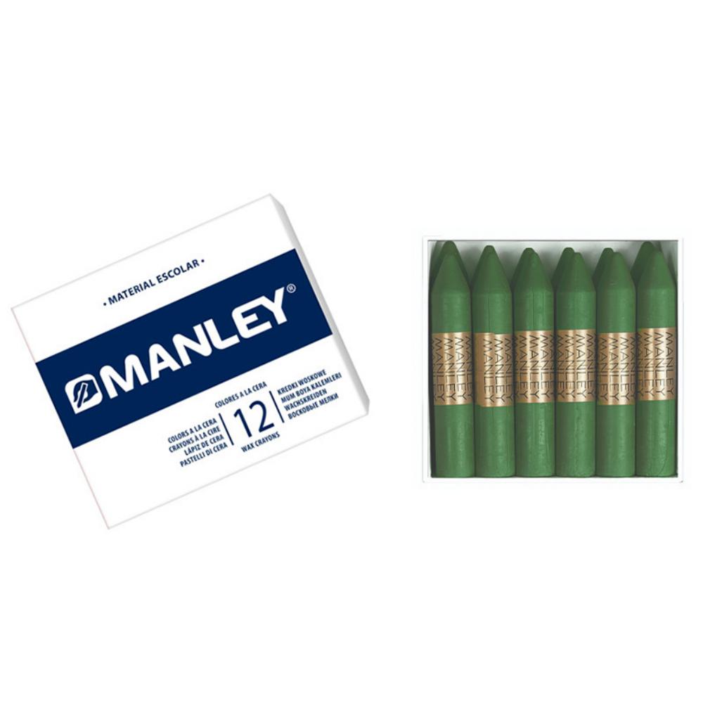 CERAS MANLEY Nº21 VERDE NATURAL ESTUCHE 12 UNICOLOR