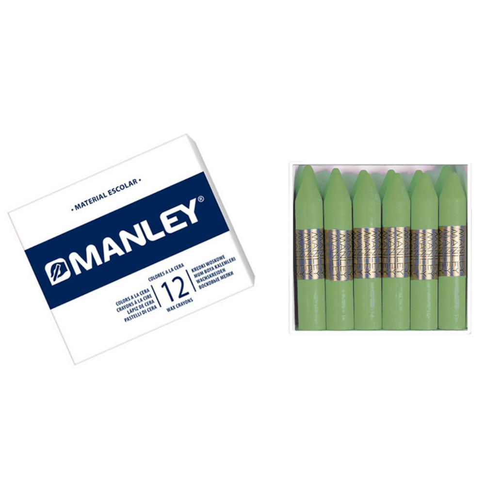 CERAS MANLEY Nº22 VERDE AMARILLENTO ESTUCHE 12 UNICOLOR