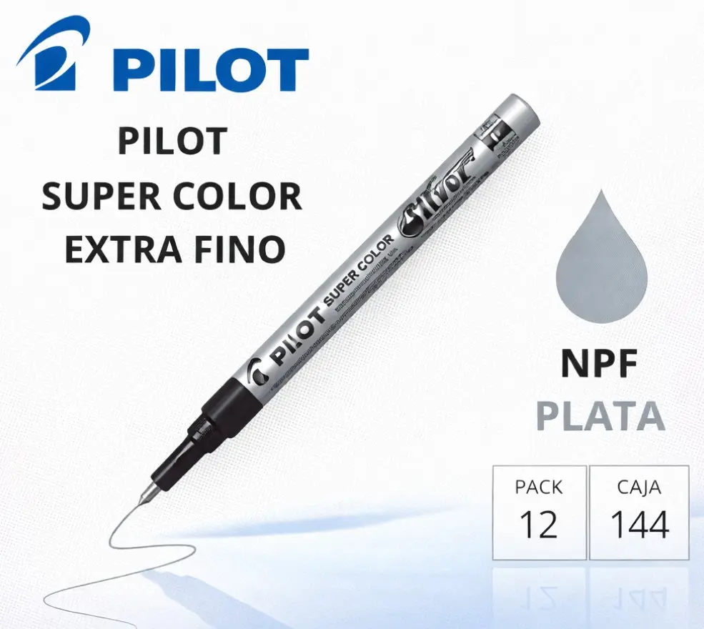 ROTULADOR PILOT PLATA EXTRA FINO