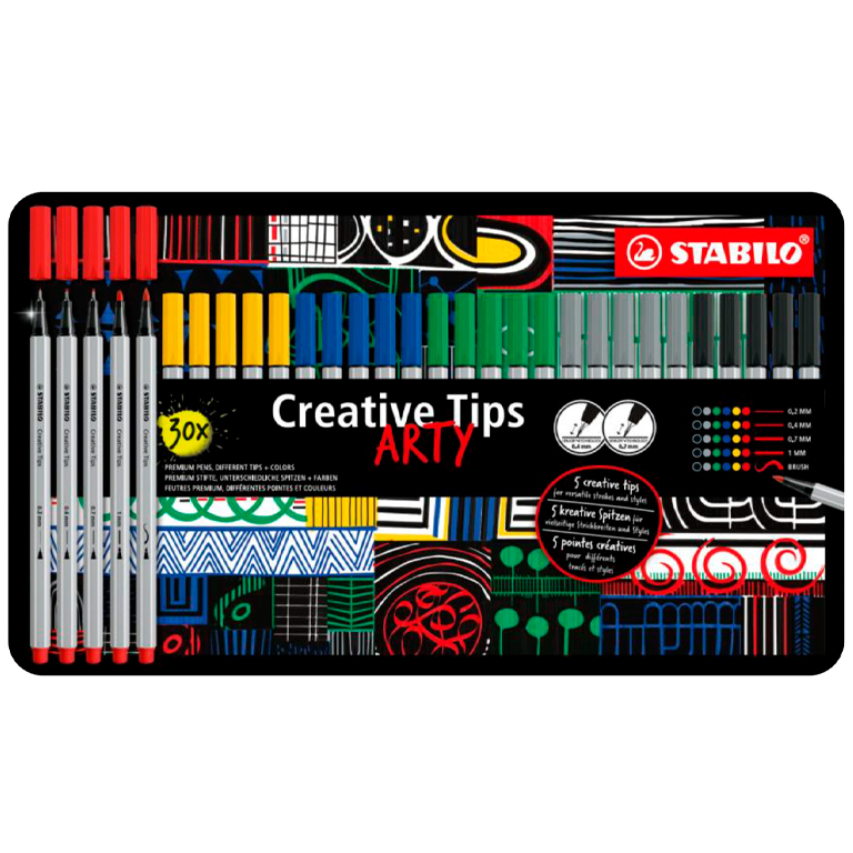 ROTULADOR STABILO CREATIVE TIPS ARTY LINECLASSIC ESTUCHE 30 ROTULADORES