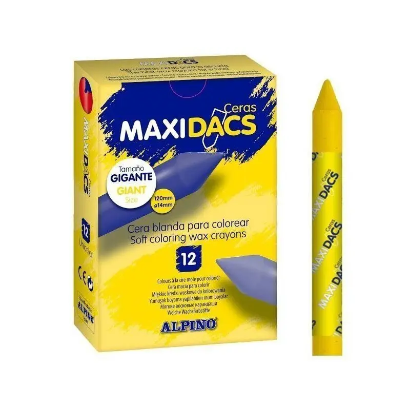CERAS MAXIDACS AMARILLO CLARO 12UDS