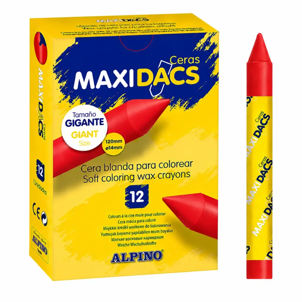 CERAS MAXIDACS ROJO 12UDS