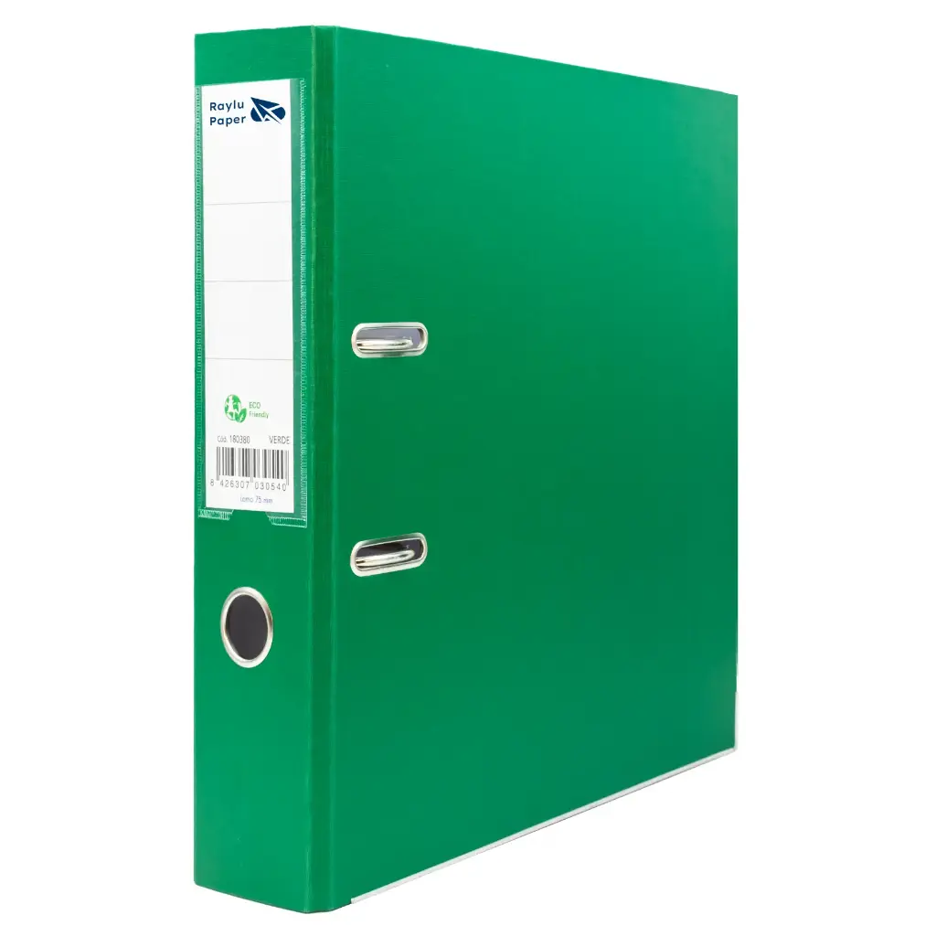 ARCHIVADOR RADO RAYLU A4 LOMO ANCHO 75MM VERDE