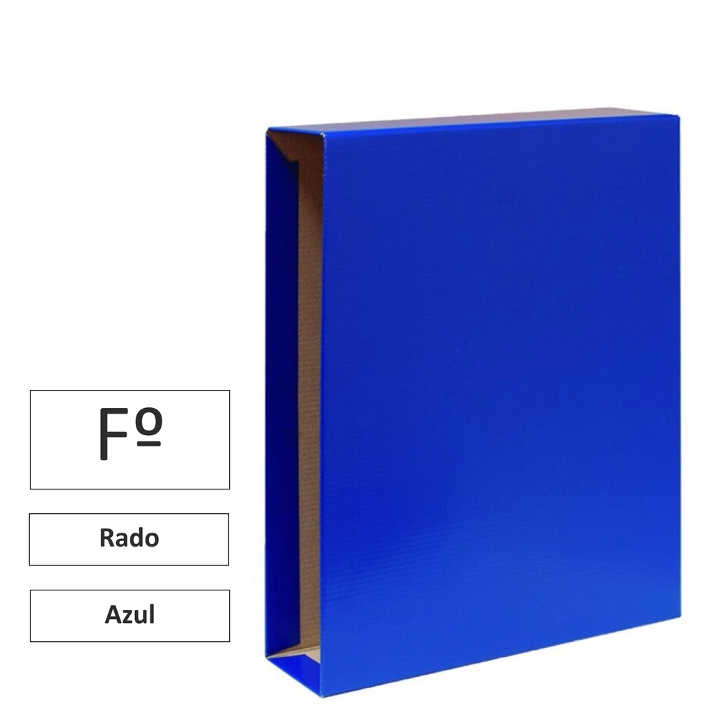 CAJA PARA ARCHIVADOR FOLIO AZUL · TIPO RADO · RAYLU