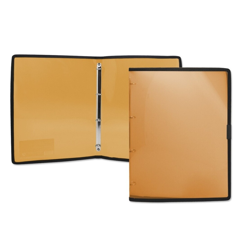 CARPETA OFFICE CLUB A4 PP 4 ANILLAS 16MM NARANJA