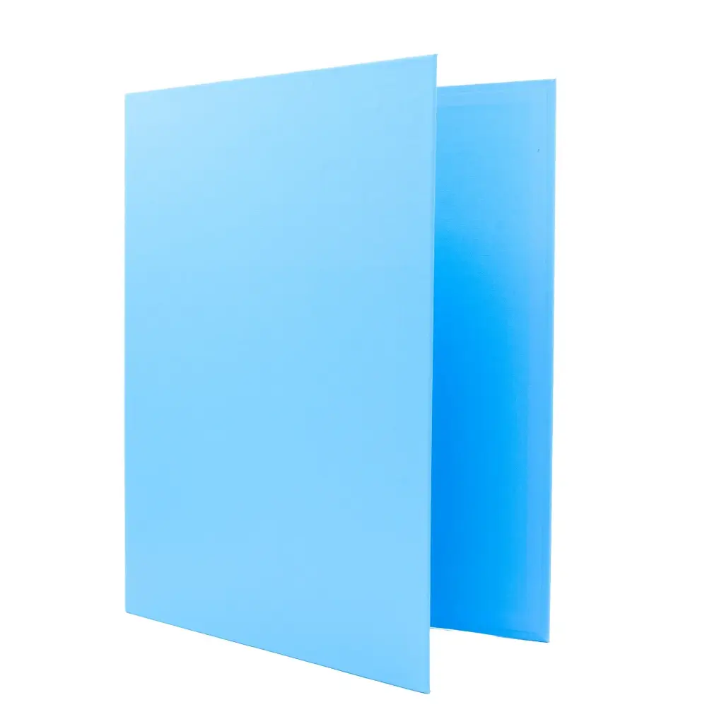 CARPETA RAYLU PAPER FOLIO 2 ANILLAS 40MM AZUL CLARO CARTÓN FORRADO PP 
