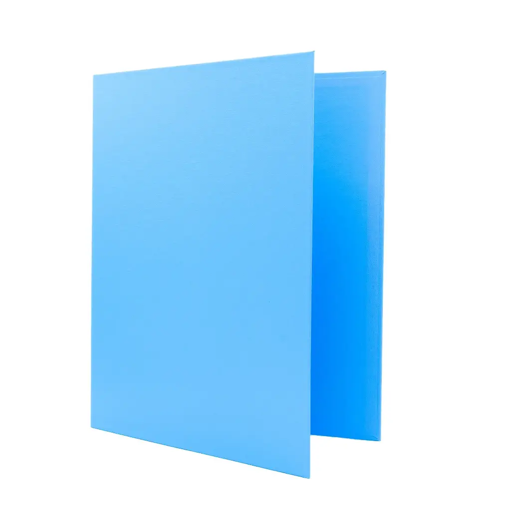 CARPETA RAYLU PAPER FOLIO 4 ANILLAS 25MM AZUL CLARO CARTÓN FORRADO PP 