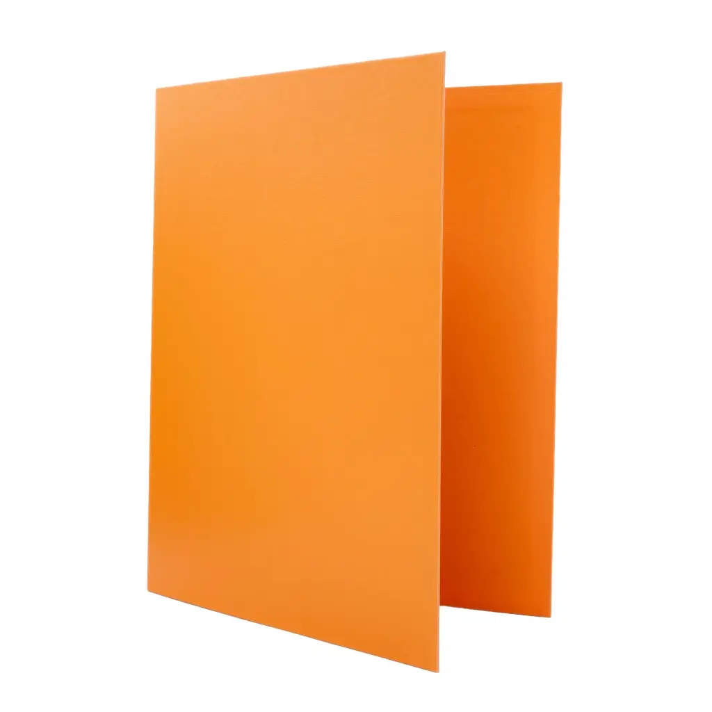 CARPETA RAYLU PAPER FOLIO 4 ANILLAS 25MM NARANJA PASTEL CARTÓN FORRADO PP 