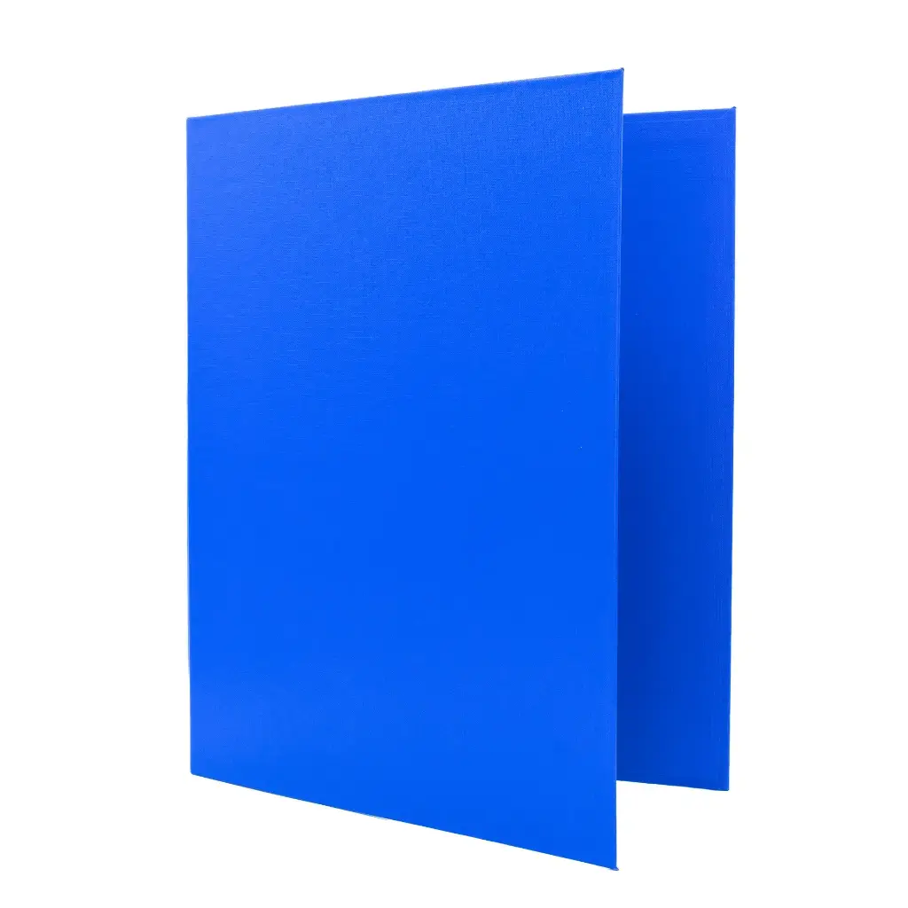 CARPETA RAYLU PAPER FOLIO 4 ANILLAS 40MM AZUL CARTÓN FORRADO PP 