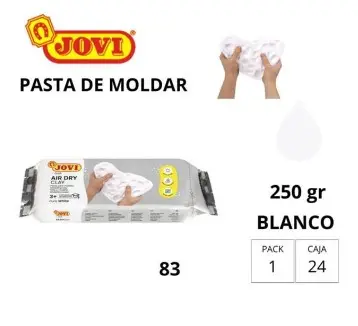 PASTA MODELAR ENDURECIBLE AL AIRE 250G BLANCA AIR DRY CLAY JOVI