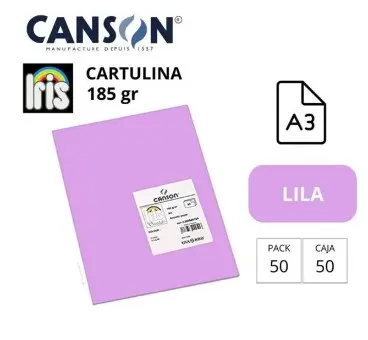CARTULINA CANSON IRIS A3 LILA