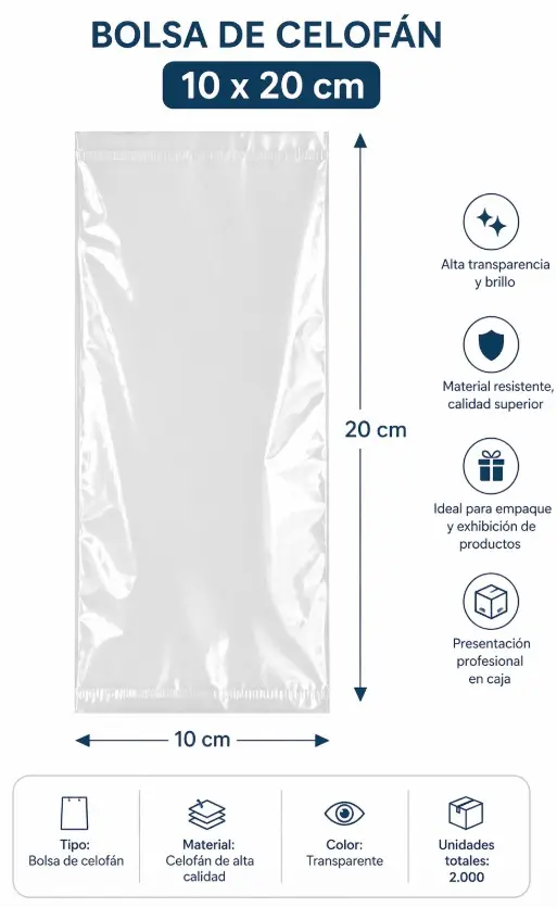 BOLSA CELOFAN 10X20  