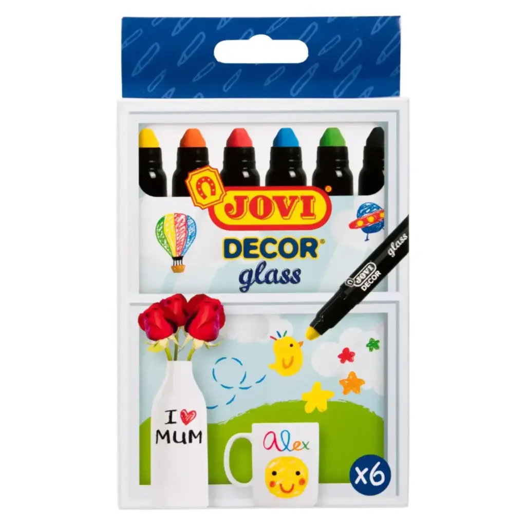 ROTULADORES JOVI CERA PARA CRISTALES 6UD