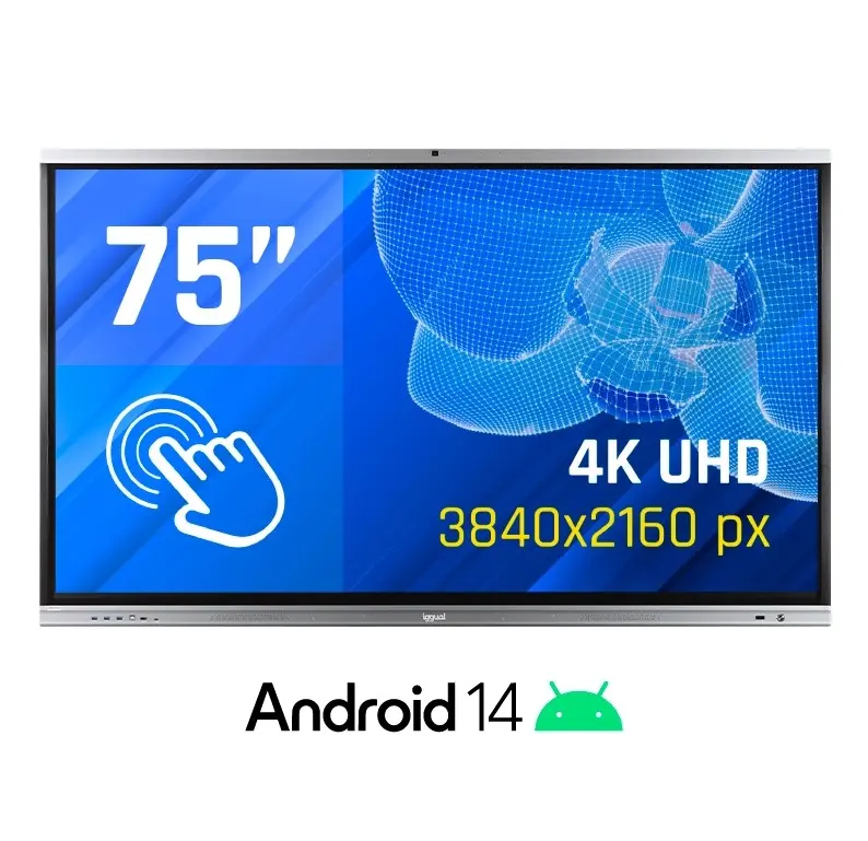 PANTALLA INTERACTIVA 4K IGGUAL ORCHID 75" WEBCAM