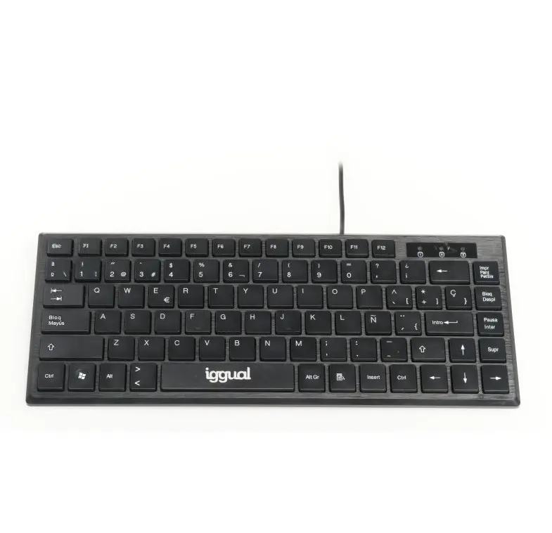 TECLADO USB COMPACTO TKL DE IGGUAL SLIM NEGRO