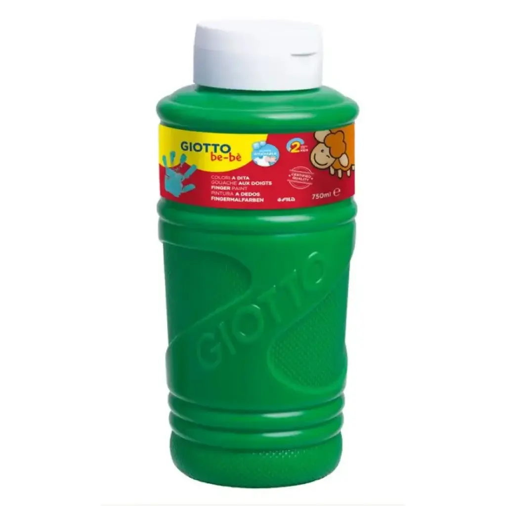 PINTURA GIOTTO DEDOS BE-BE 750ML VERDE