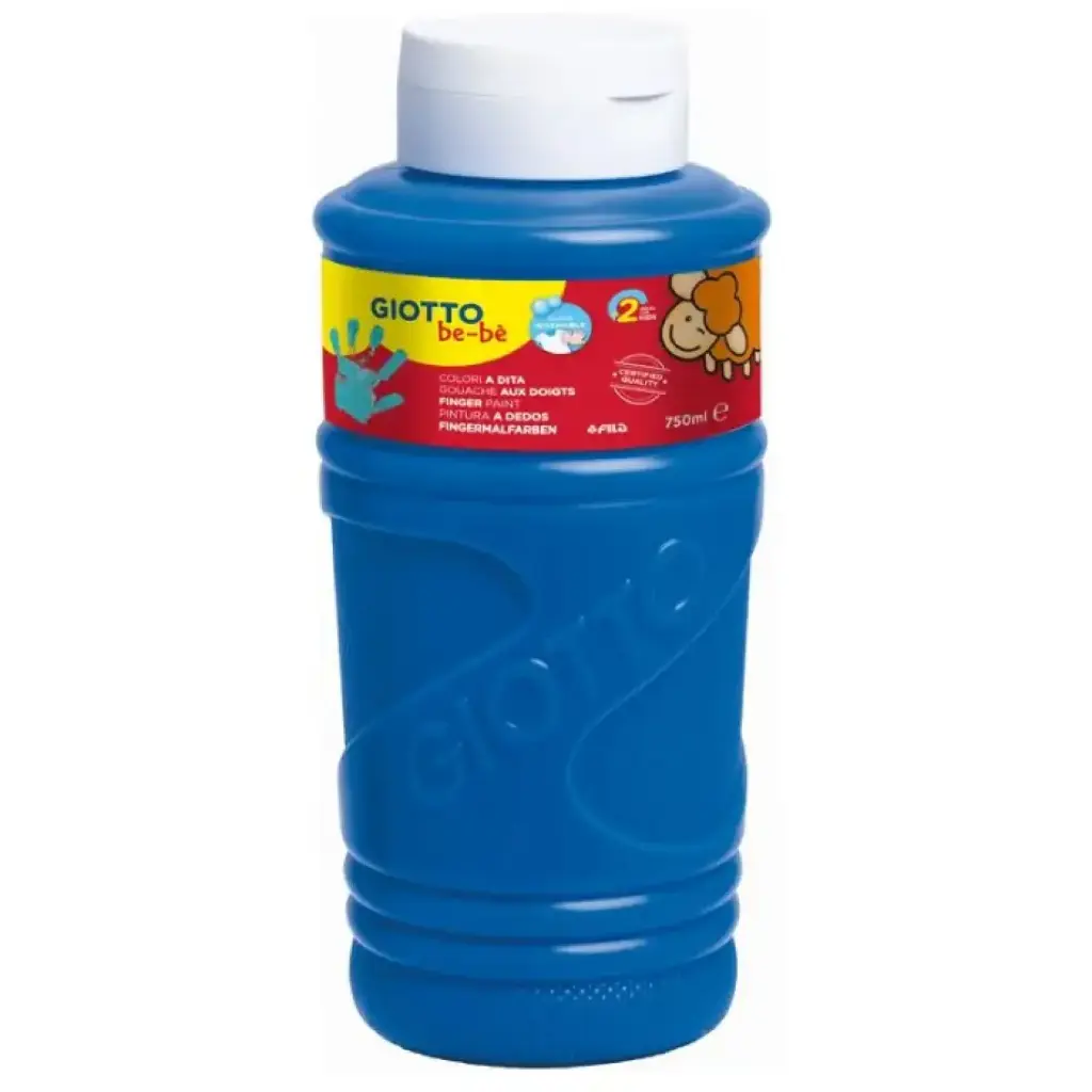 PINTURA GIOTTO DEDOS BE-BE 750ML AZUL CYAN
