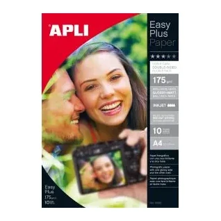 PAPEL FOTOGRÁFICO APLI EASYNPLUS A4 175G DOBLE CARA 10 HOJAS