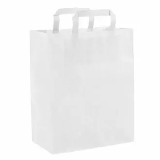 BOLSA PAPEL BLANCO 14+7X24 2B 100UD