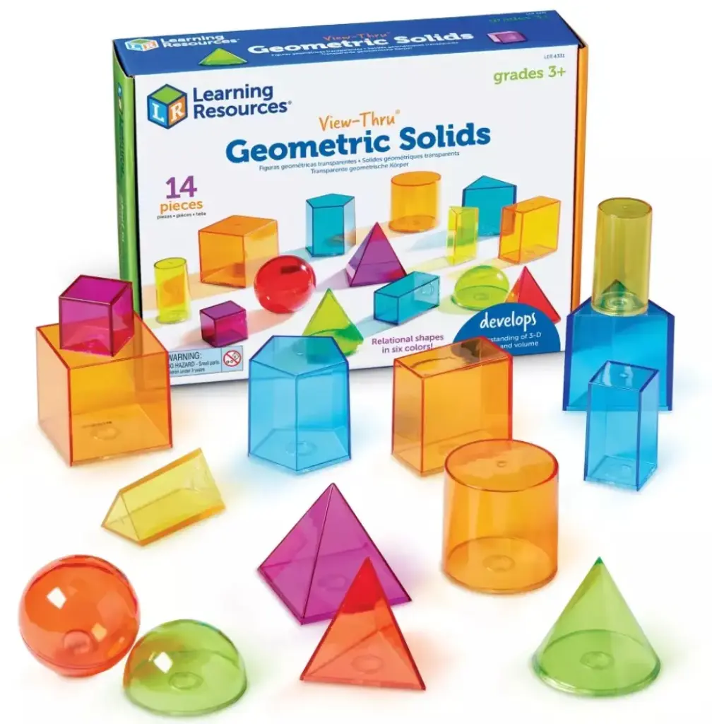 CUERPOS GEOMÉTRICOS TRANSPARENTES 14UDS