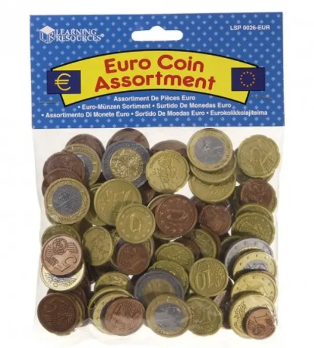 MONEDAS DE EURO PARA APRENDIZAJE 100UDS