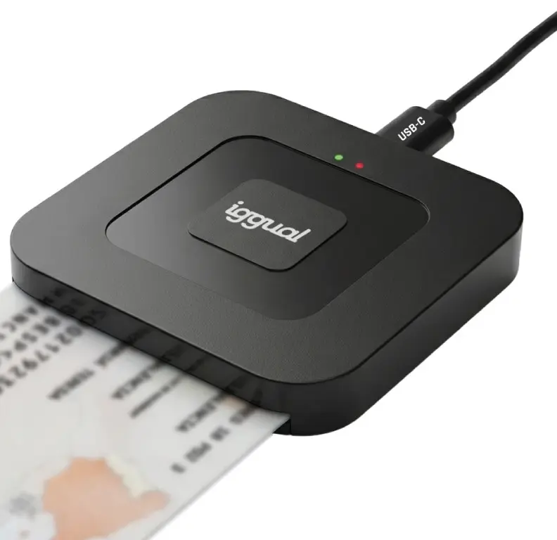 LECTOR DNI SIP TARJETAS ID USB-A - TIPO C - IGGUAL