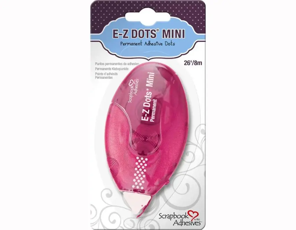 Adhesivo mini puntos Dispensador pequeño un solo uso 8m.