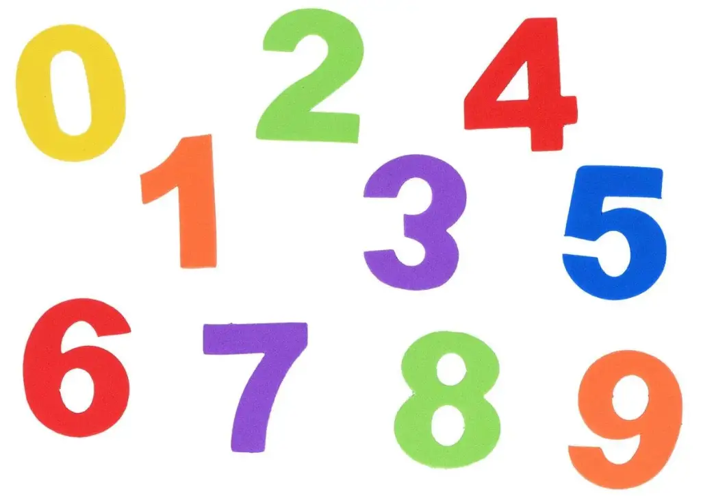 NUMEROS GOMA EVA 120 UNIDADES