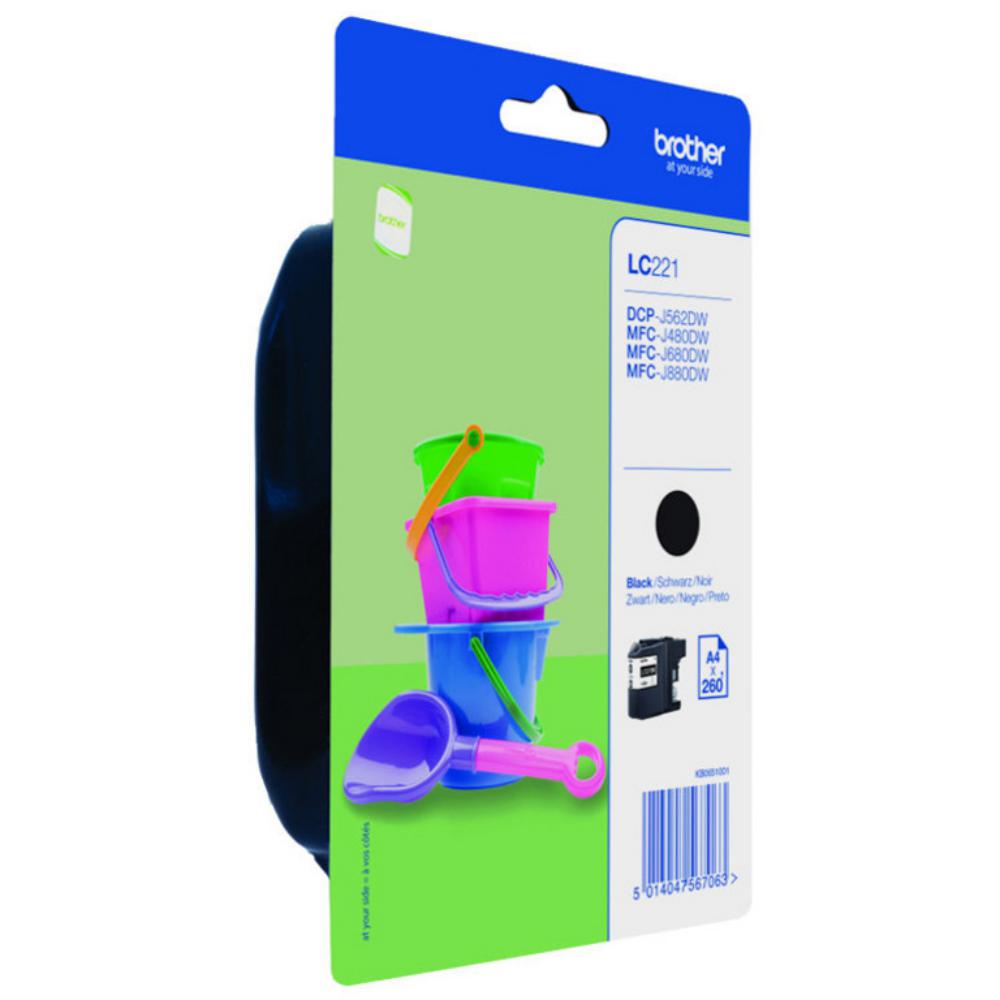 BROTHER CARTUCHO DE TINTA NEGRO LC221BKBP