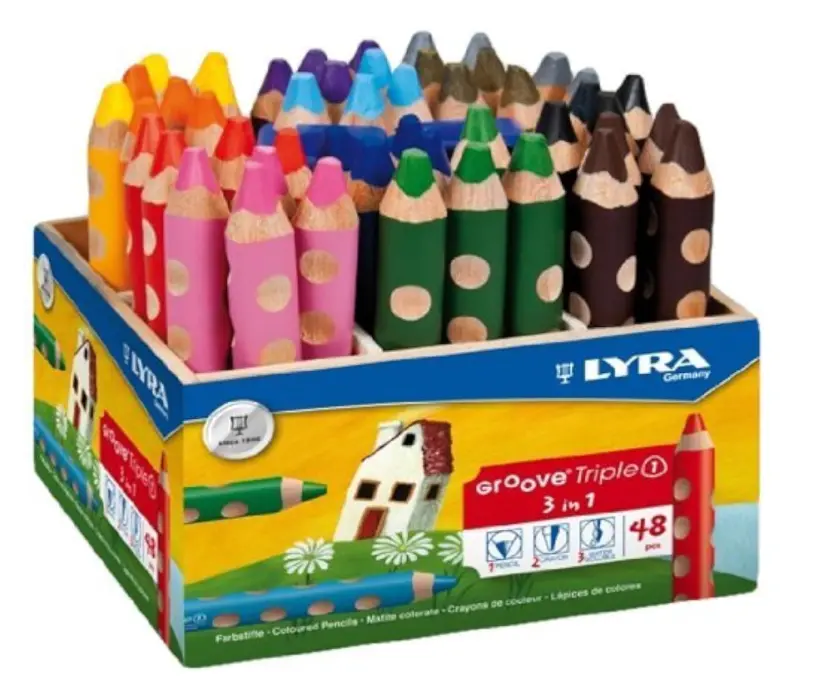 LÁPICES LYRA GROOVE TRIPLE 1-SCHOOLPACK 48UD
