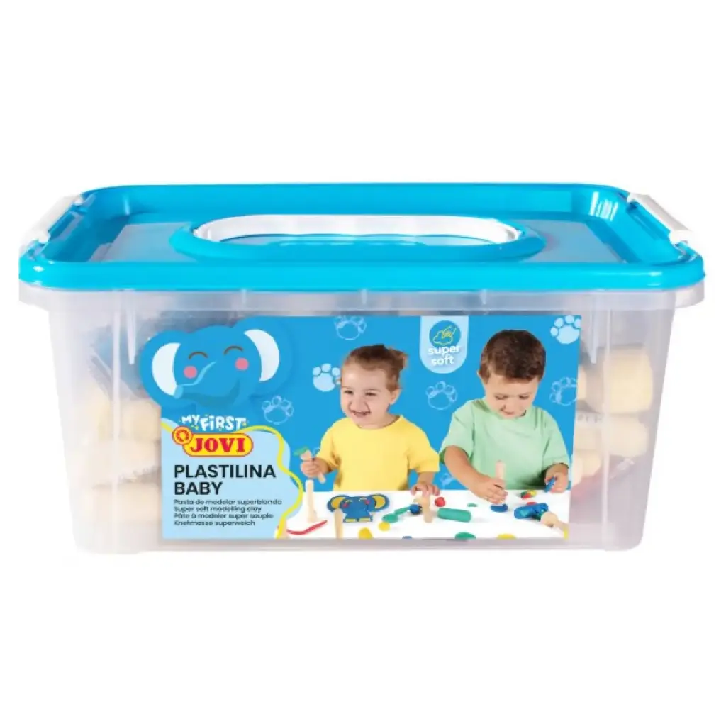 PLASTILINA JOVI BAÚL ESCOLAR  BABY CON 20 BARRAS DE PLASTILINA SURTIDA