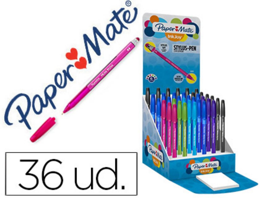 BOLÍGRAFO PAPER MATE INKJOY 100 CAP EXPOSITOR 36 UDS SURTIDOS