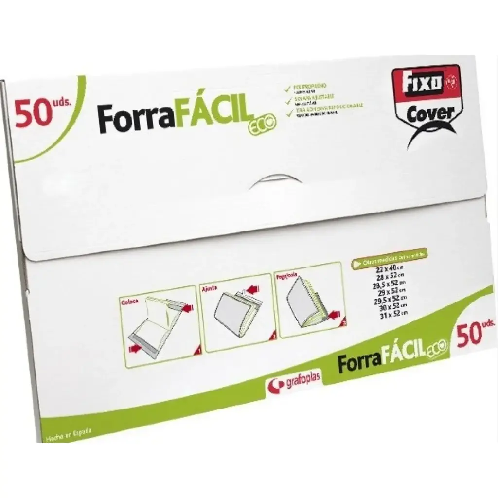 FORROS DE LIBROS TRANSPARENTES 28x52 PP RECICLABLE