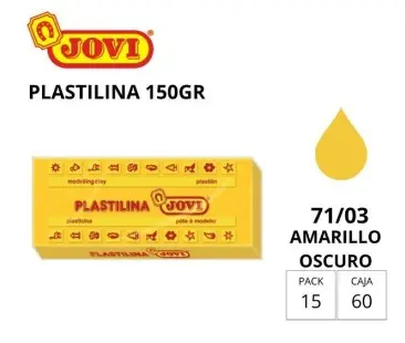 PLASTILINA JOVI MEDIANA 71 AMARILLO OSCURO 150G