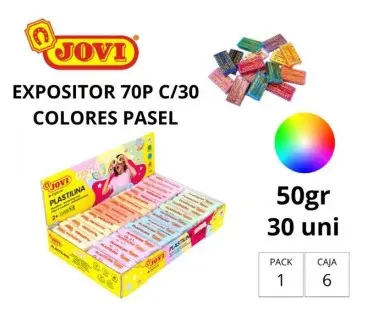 PLASTILINA JOVI PEQUE PASTEL 5UDSX6COLORES