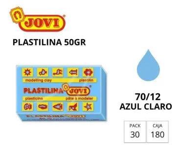 PLASTILINA JOVI PEQUEÑA 70 AZUL CLARO 50G